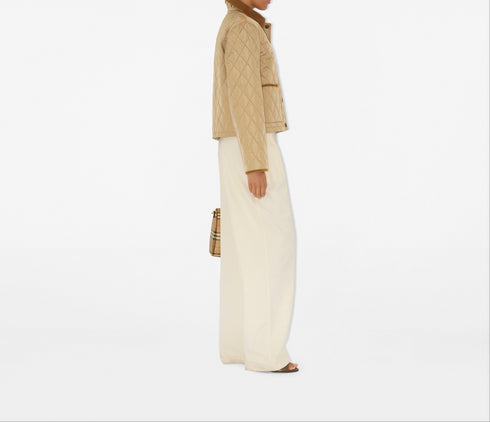 Burberry Cropped Quilted Nylon Jacket