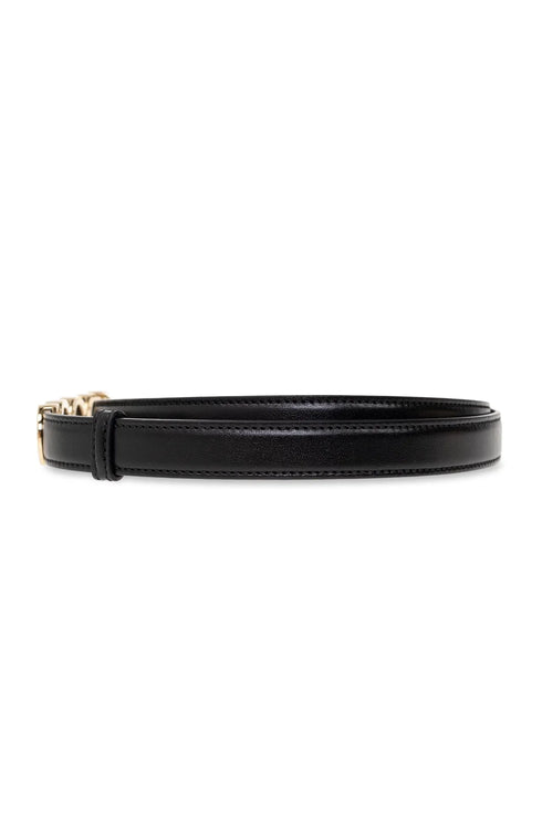 Gucci Logo Lettering Plaque Buckle Belt