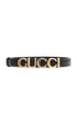 Gucci Logo Lettering Plaque Buckle Belt