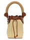 Fendi Mon Tresor Natural straw mini-bag with FF embroidery