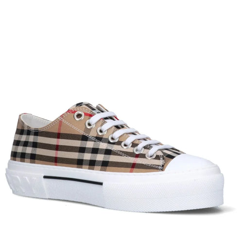 Burberry Checked Lace-Up Sneakers