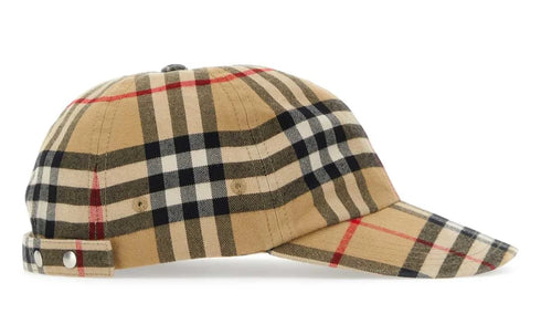 Burberry Checked Curved-Peak Baseball Cap