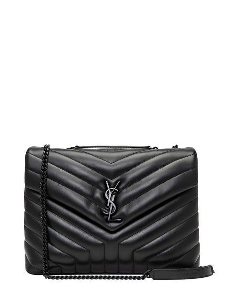 Saint Laurent Medium Loulou Quilted Shoulder Bag 'Black'