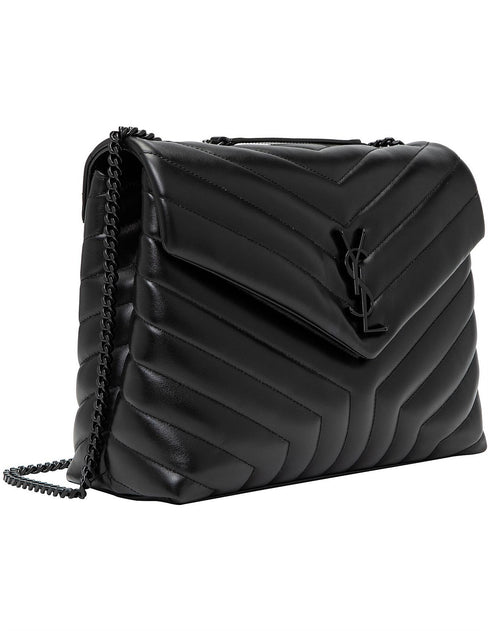 Saint Laurent Medium Loulou Quilted Shoulder Bag 'Black'