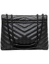 Saint Laurent Medium Loulou Quilted Shoulder Bag 'Black'