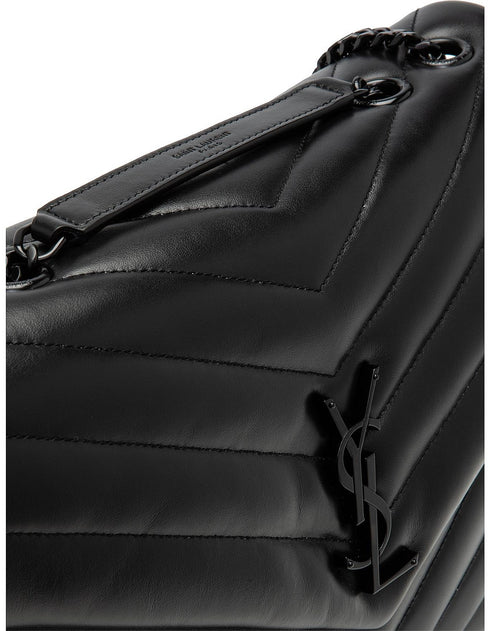 Saint Laurent Medium Loulou Quilted Shoulder Bag 'Black'