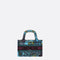 Dior Mini Dior Book Tote Celestial Blue Multicolor Toile De Jouy Voyage Embroidery