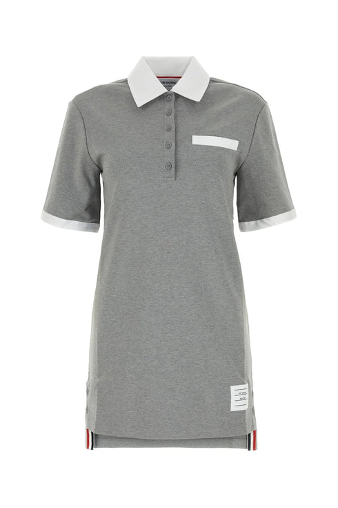 Thom Browne Logo Patch Short Sleeved Polo Dress