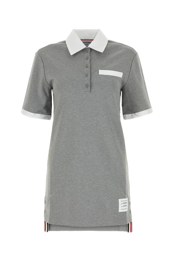 Thom Browne Logo Patch Short Sleeved Polo Dress