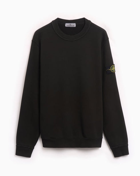 Stone island diagonal fleece old effect crew neck sweatshirt