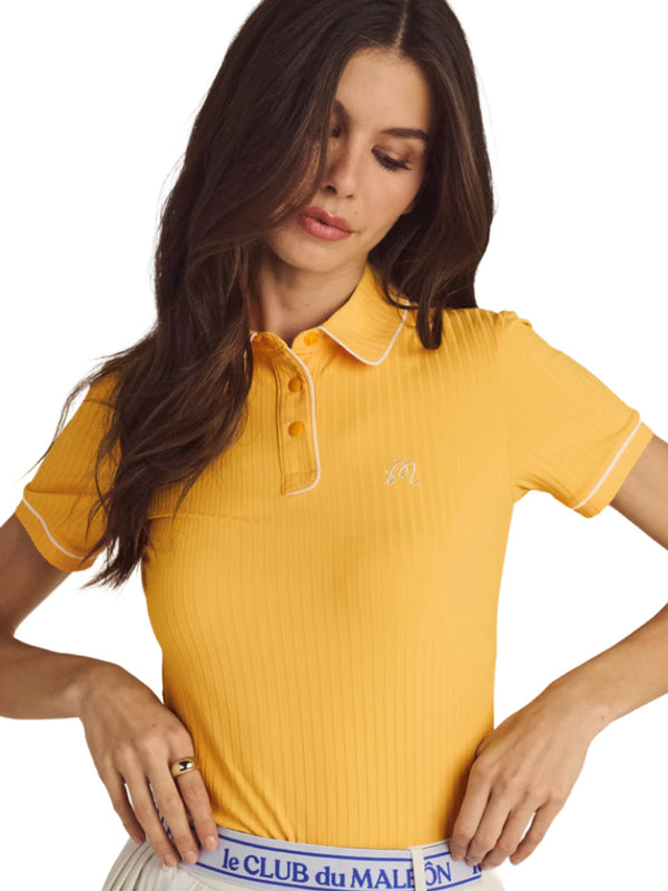 Malbon Womens Anna Short Sleeve Polo - Gold