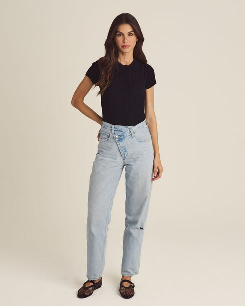 Malbon ELEA RIB KNIT POLO