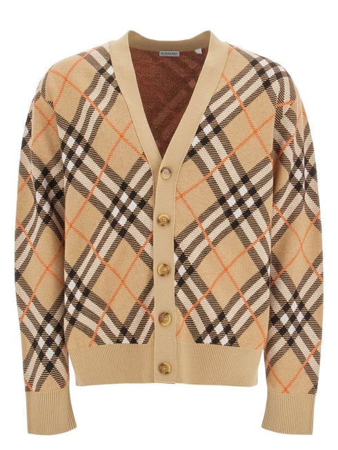 Burberry Cardigan Beige Mens Knitwear