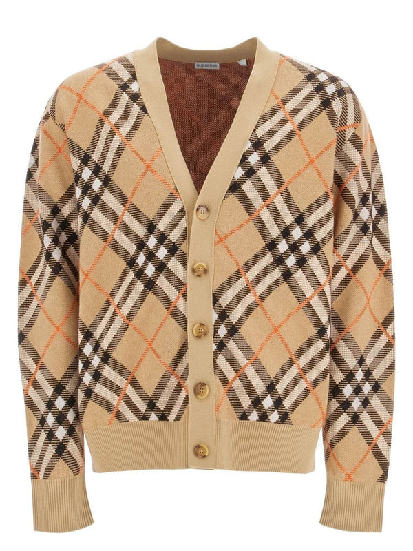 Burberry Cardigan Beige Mens Knitwear