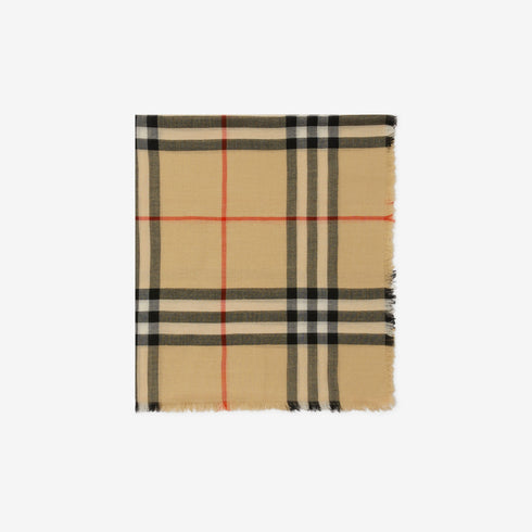 Burberry Check Wool Scarf