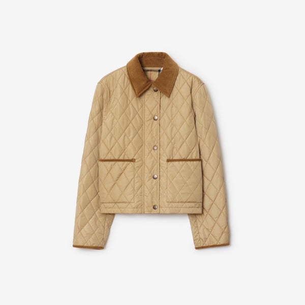 Burberry Cropped Quilted Nylon Jacket