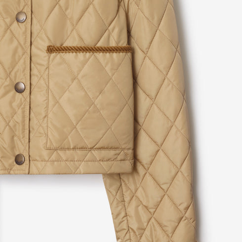Burberry Cropped Quilted Nylon Jacket