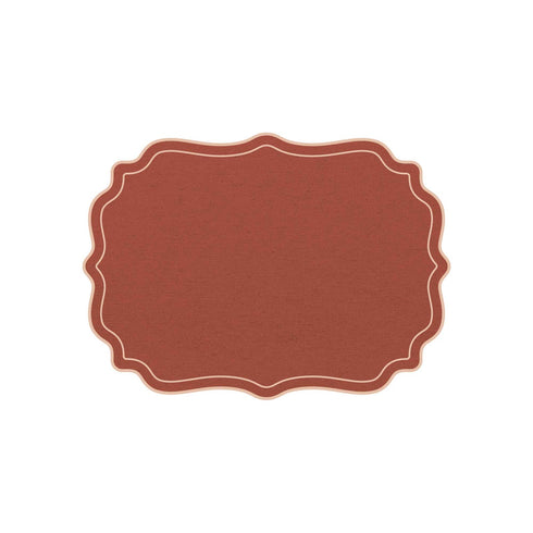 Plumeria Placemat scalloped frames