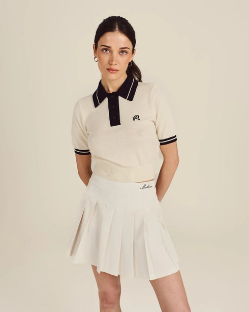 Malbon MIKAYLA KNIT POLO - CANVAS