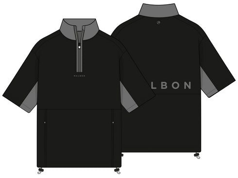 Malbon EVERGREEN LOGO WINDSHIRT - BLACK / CHARCOAL
