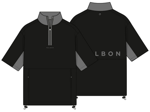Malbon EVERGREEN LOGO WINDSHIRT - BLACK / CHARCOAL