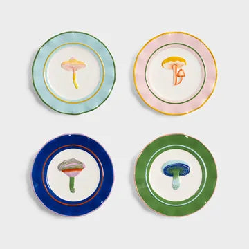 Klevering Plate magic mushroom set of 4