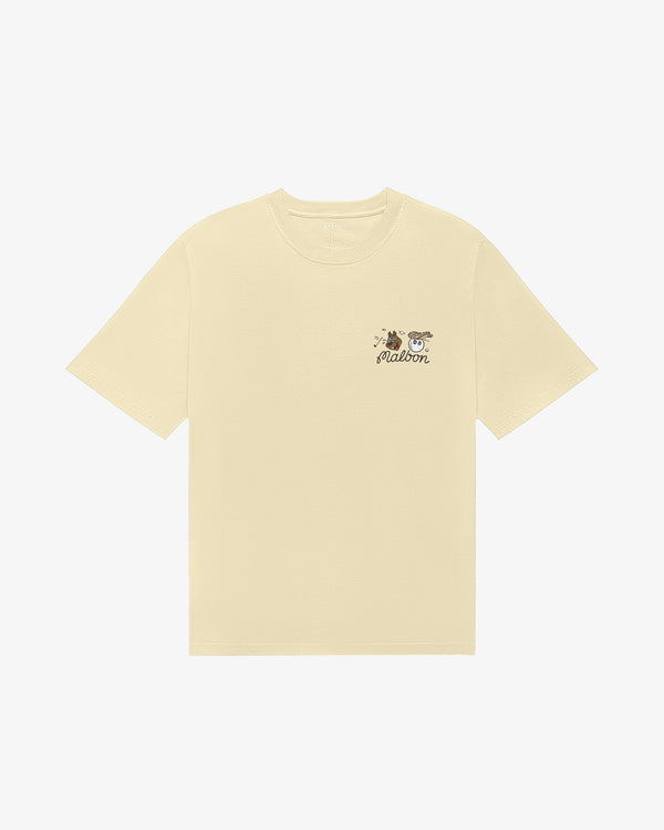 Malbon TWO MAN SCRAMBLE T-SHIRT LIGHT KHAKI