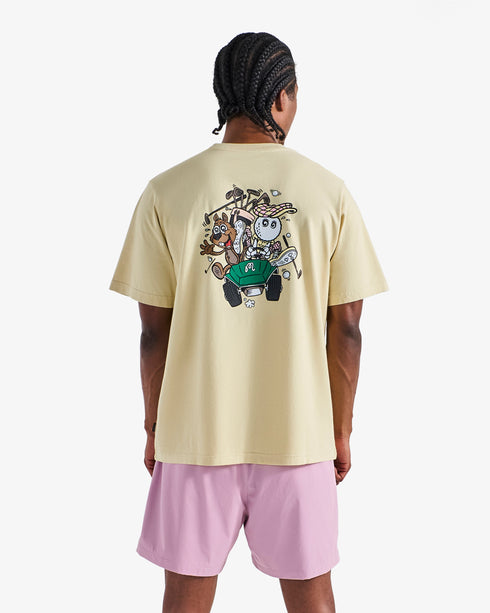 Malbon TWO MAN SCRAMBLE T-SHIRT LIGHT KHAKI