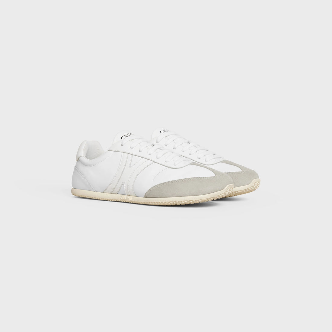 CELINE JOGGER LOW LACE-UP SNEAKER IN CALFSKIN & SUEDE CALFSKIN