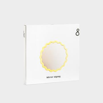 Klevering Mirror zigzag yellow