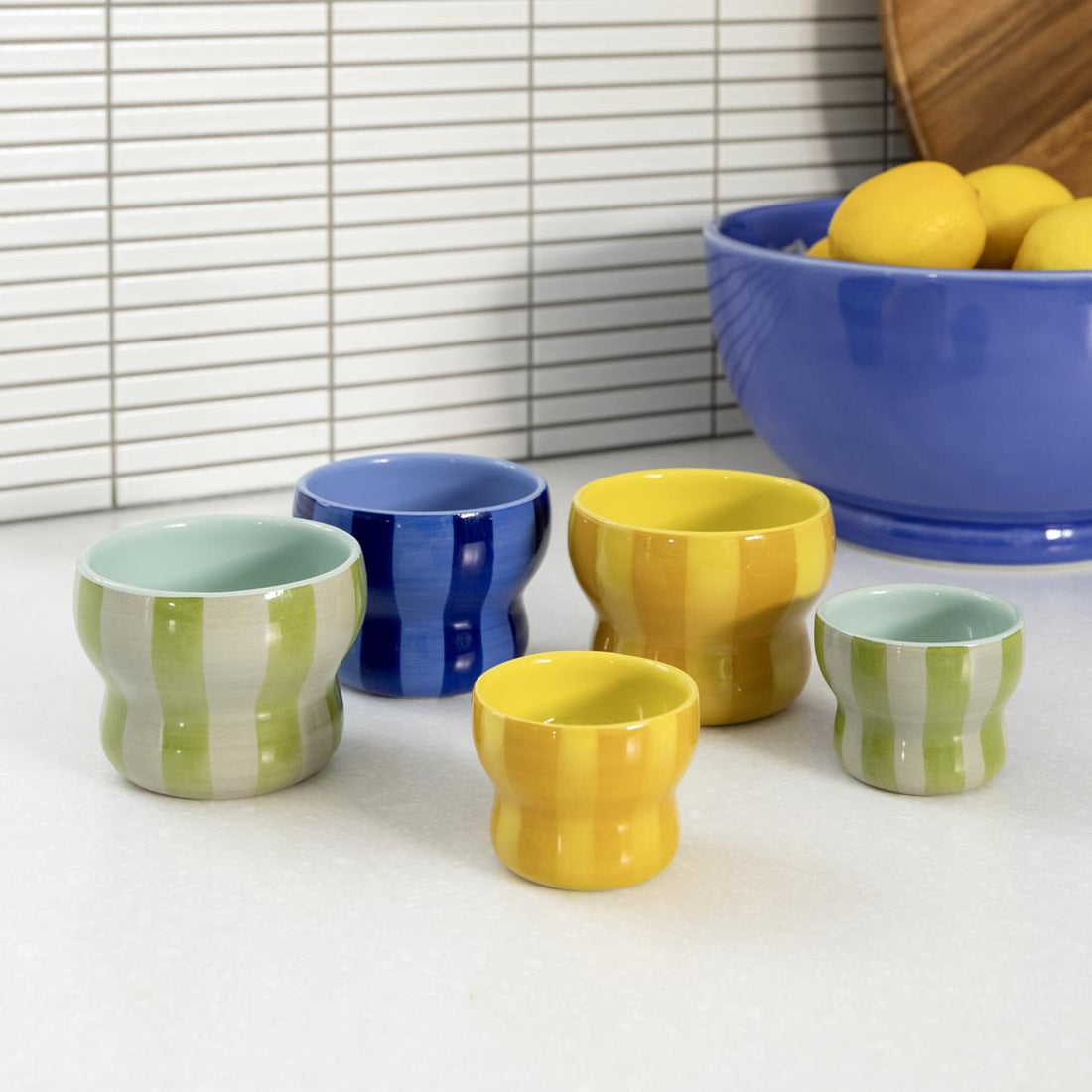 Klevering Mug circus large blue set of 2