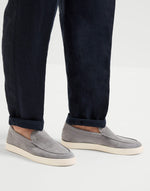 Brunello cucinelli chevron effect suede loafers