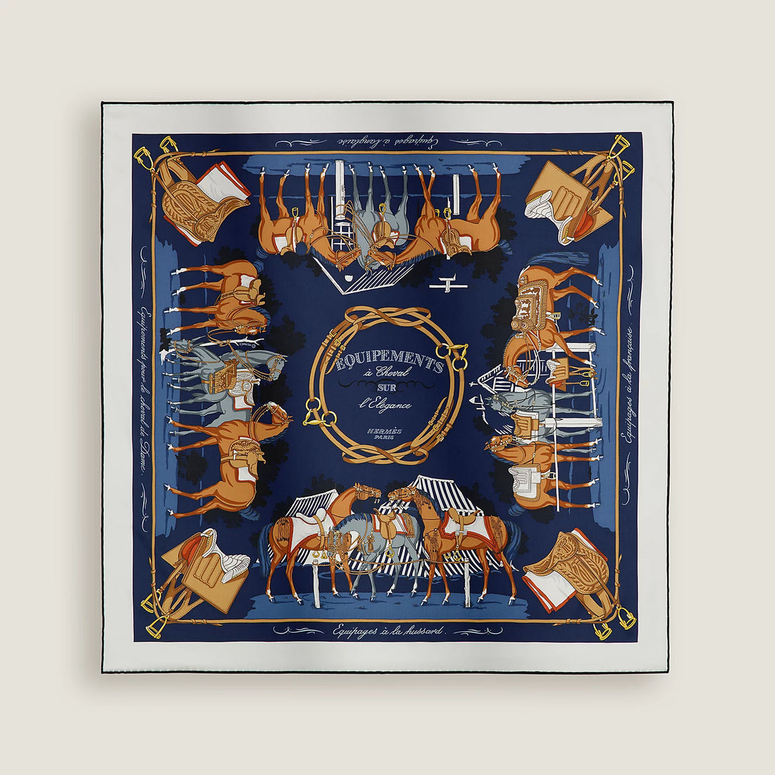 Hermes Equipements a Cheval sur l'Elegance scarf 70