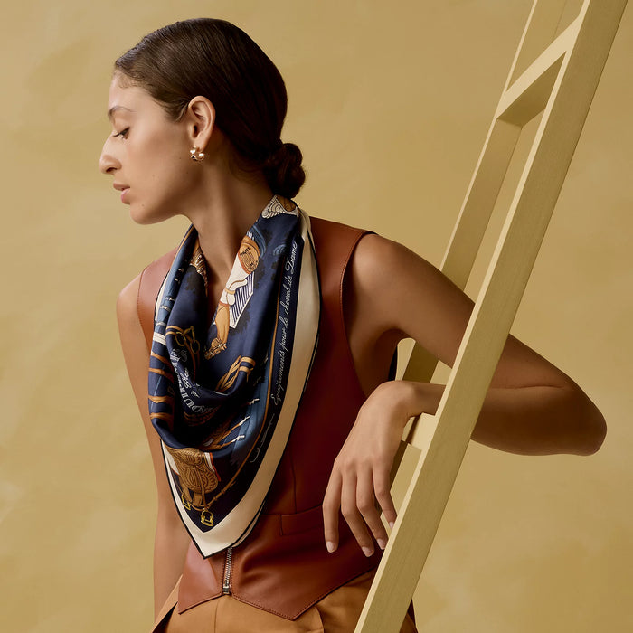 Hermes Equipements a Cheval sur l'Elegance scarf 70