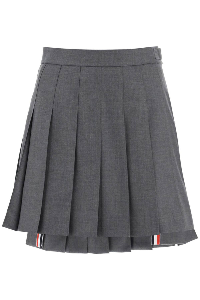 Thom Browne WOOL PLEATED MINI SKIRT