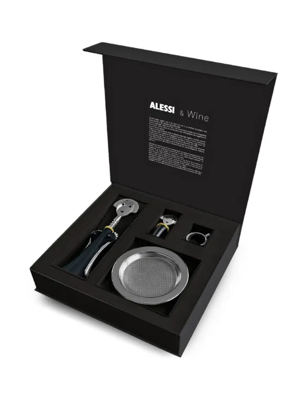 Alessi Gam01 stainless steel wine set