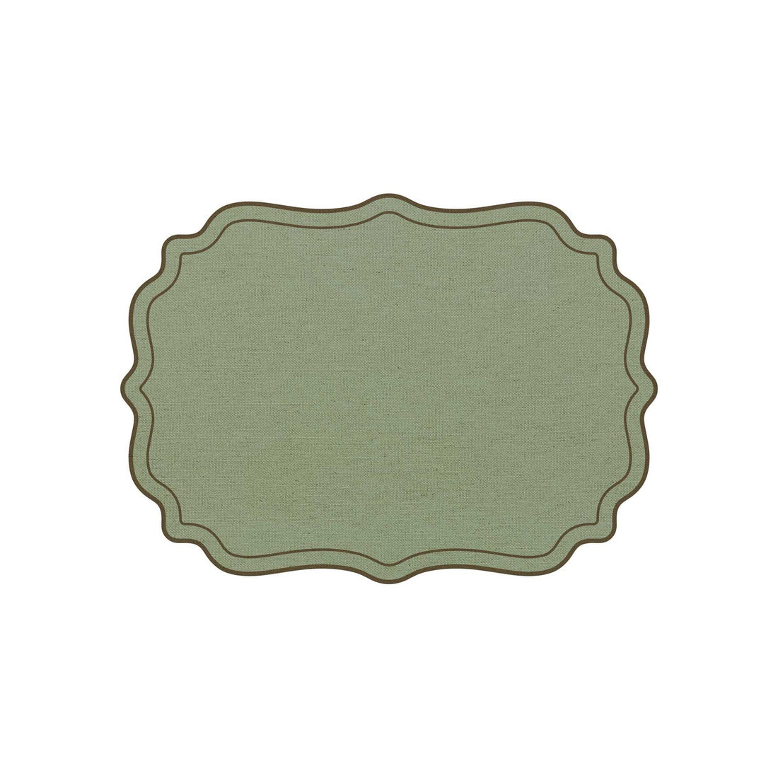 Plumeria Placemat scalloped frames