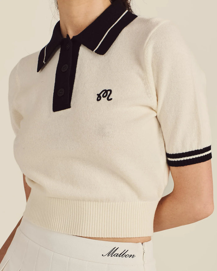Malbon MIKAYLA KNIT POLO - CANVAS