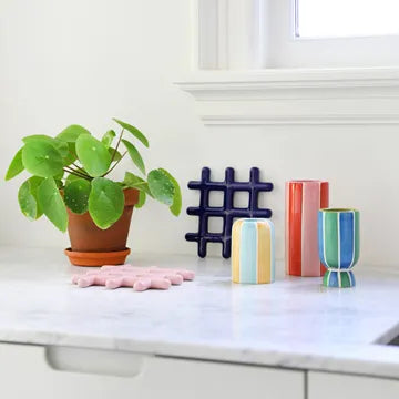 Klevering Trivet grid blue