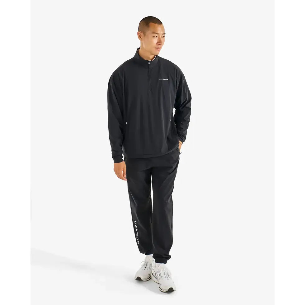 Malbon MALBON PERFORMANCE QZ SHELL PULLOVER - BLACK