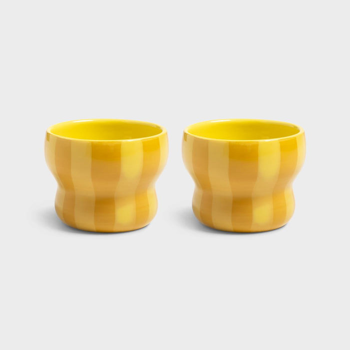 Klevering Mug circus large yellow set of 2