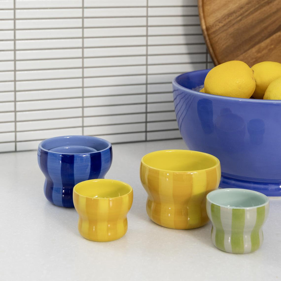 Klevering Mug circus large yellow set of 2