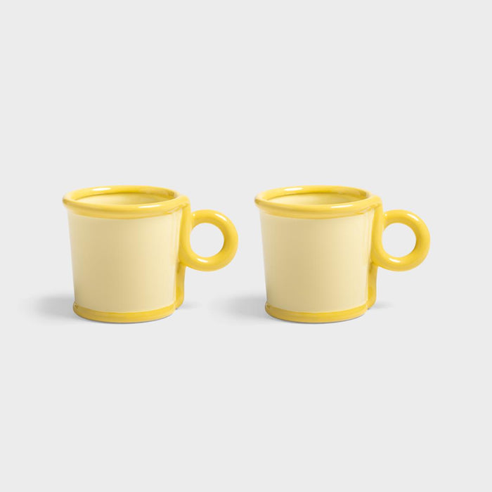 Klevering Mug loop large yellow set of 2