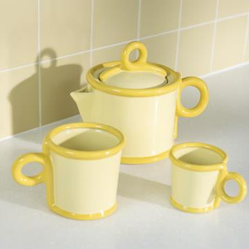 Klevering Mug loop large yellow set of 2