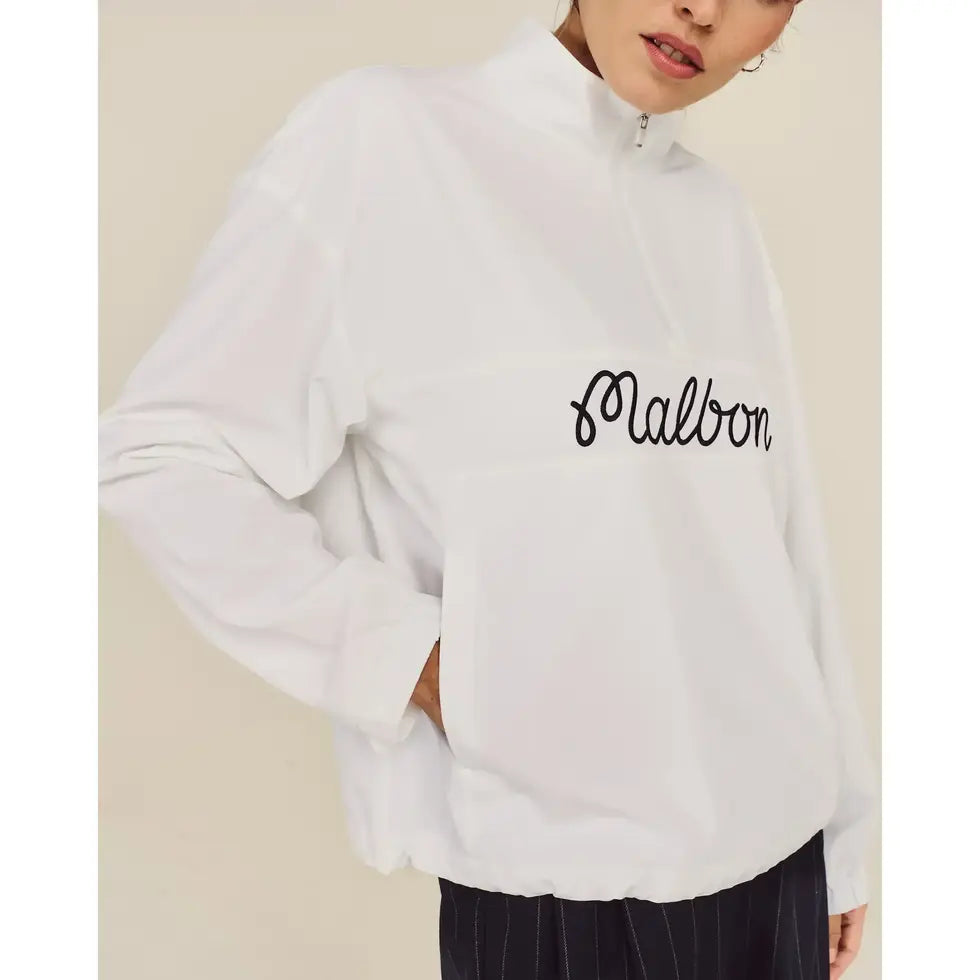 Malbon CROSSCOURT WINDBREAKER - WHITE