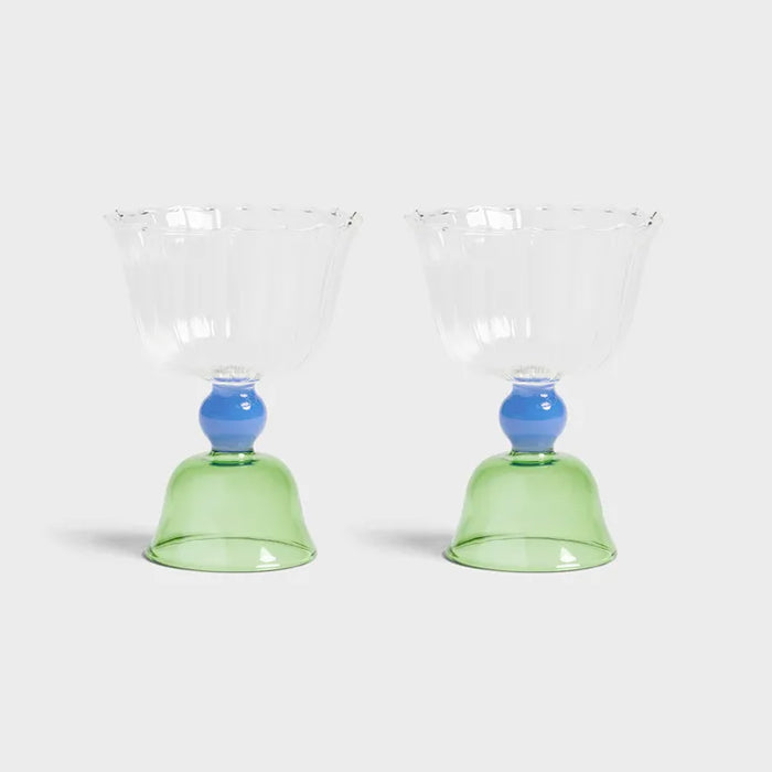 Klevering Glass tulip set of 2