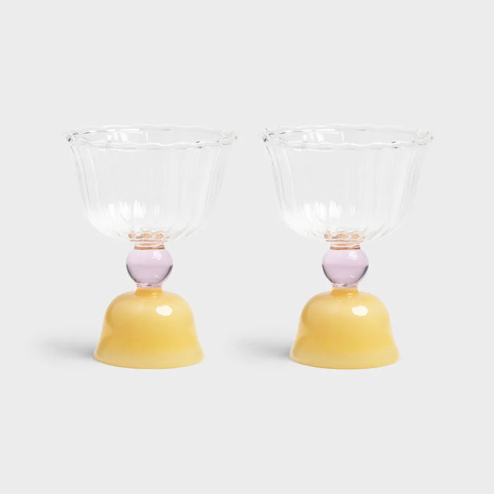 Klevering Glass tulip set of 2