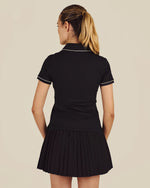 Malbon ANNA SS POLO - BLACK/IVORY