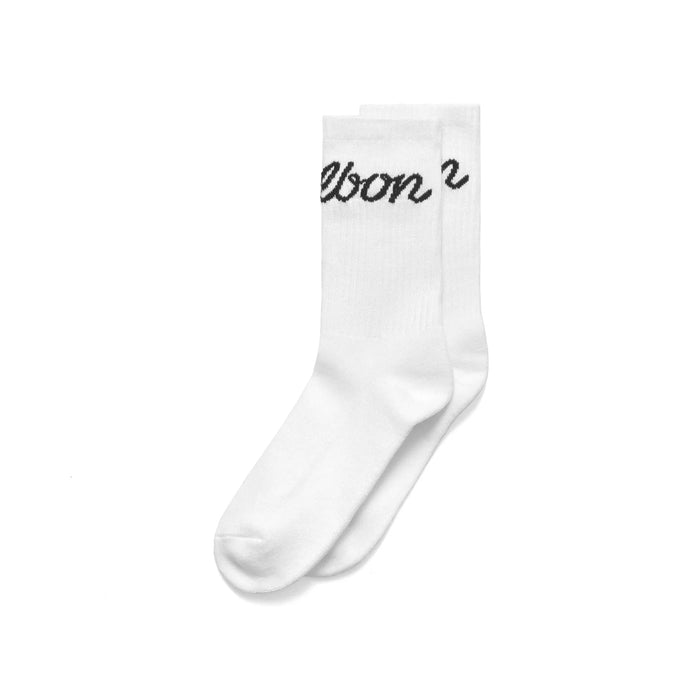 Malbon BON SCRIPT SOCKS - WHITE
