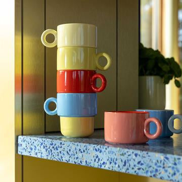 Klevering Mug chiquito red large set of 2
